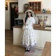 Miss Point Goose's Flower Basket Petal Hem Skirt(Reservation/3 Colours/Full Payment Without Shipping)